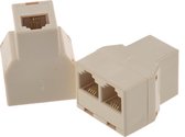 Telefoon Splitter RJ11 6p4c Female - 2x RJ11 6p4c Female