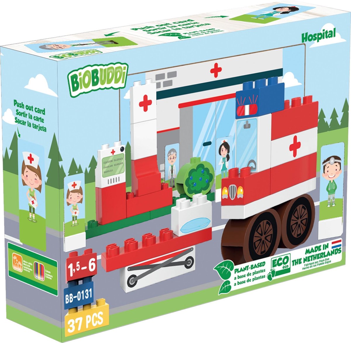 Biobuddi - Biobuddi Blouwblokken Ziekenhuis Set 37 St