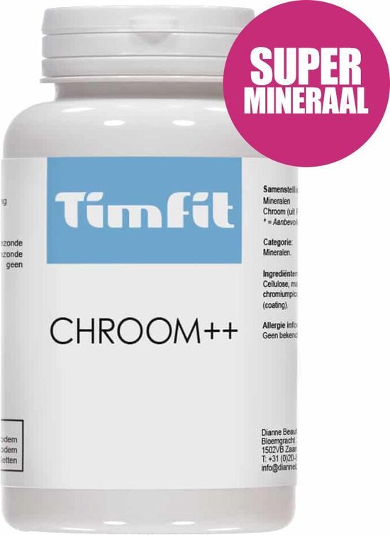 Chroom Supplement | Beste Chroom van Nederland en België | Voor een stabiele bloedsuikerspiegel - TimFit