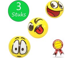 Emoji Stressbal 3 Stuks Medium Density – Voor het Reduceren van Stress – Geel