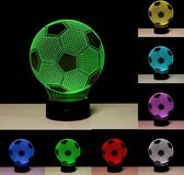 Voetbal Nachtlamp 3D - 7 verschillende kleuren licht! - Soccer Nachtlampje - Multi Kleur LED Night Light