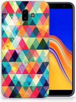Geschikt voor Samsung Galaxy J6 Plus (2018) Uniek TPU Hoesje Geruit