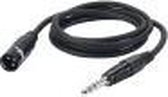 DAP Audio Microfoon Kabel - Male XLR naar Jack Stereo - 6m (Zwart)