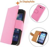 TCC Luxe Hoesje Samsung Galaxy Express 2 Book Case Flip Cover G3815 - Roze