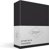 Oilily - Jersey Lycra - Hoeslaken - Lits-jumeaux - 180/200x200/220 cm  - Anthracite
