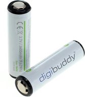 2 pièces - batterie rechargeable Li-ion 18650 2600mAh 3.7V approuvée CE avec PCB