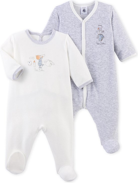NEXT Babyjongen Set van 3 babypyjama's Grey/Blue 6 Mois