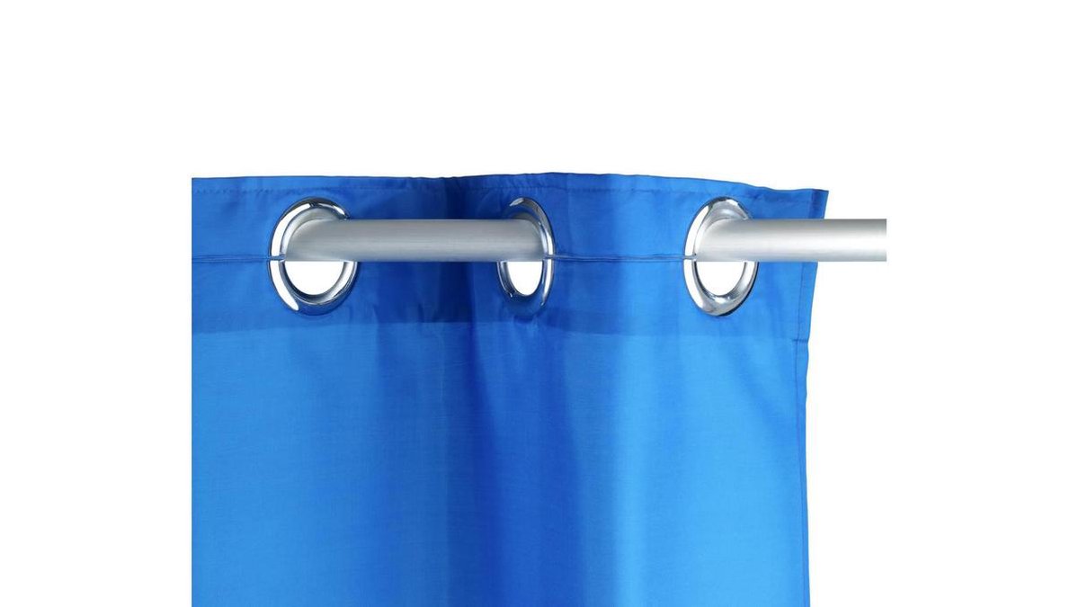 Wenko douchegordijn Uni Blauw 180 x 200 Textiel antischimmel bol