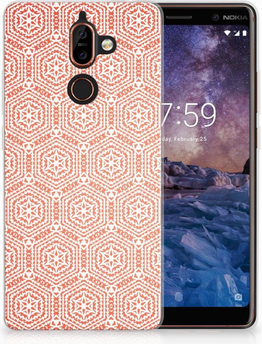 TPU Hoesje voor Nokia 7 Plus TPU bumper Pattern Orange