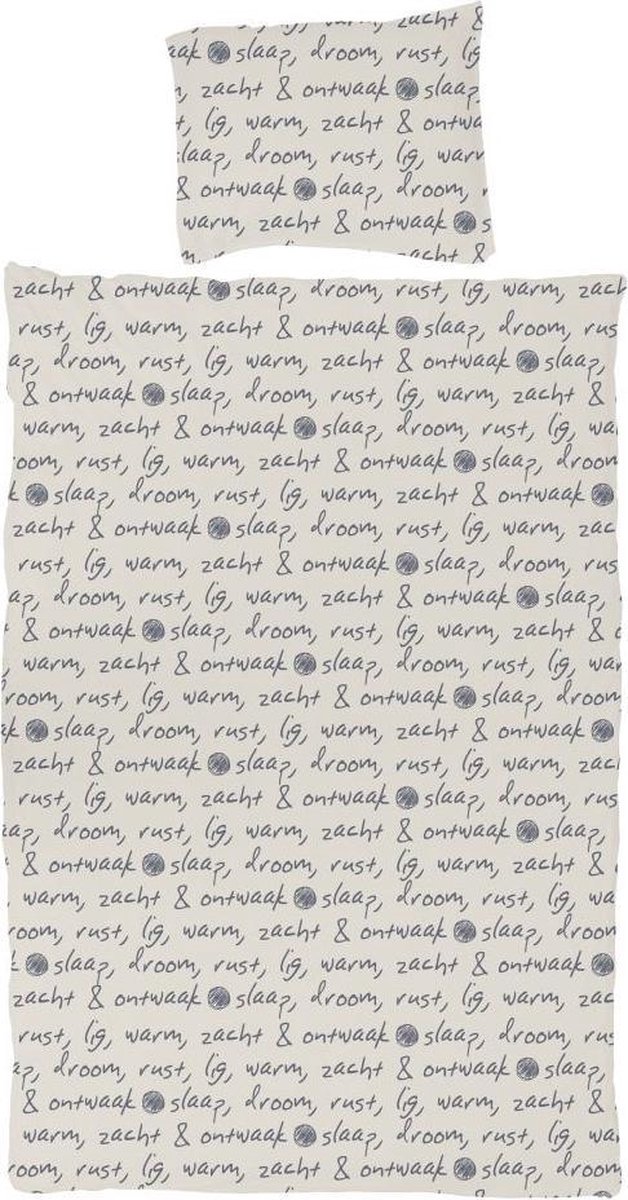 Dekbedovertrek Sweet Dreams naturel/wh. 200 x 220