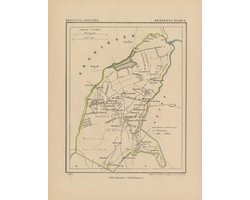 Historische kaart, plattegrond van gemeente Roden in Drenthe uit 1867 door Kuyper van Kaartcadeau.com