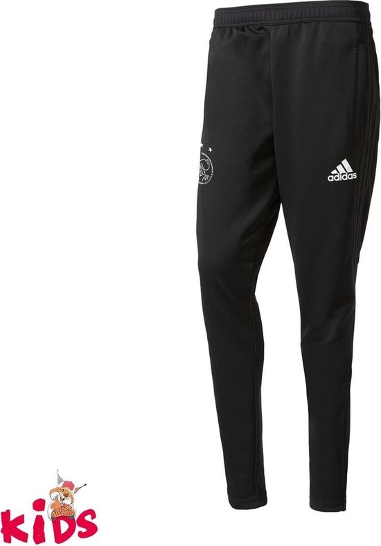 adidas - Ajax Trainingsbroek Technische Staf Junior 2017-2018 - Zwart/Rood - Maat 116