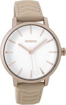 OOZOO Timepieces - Oud roze horloge met oud roze leren band - C9507