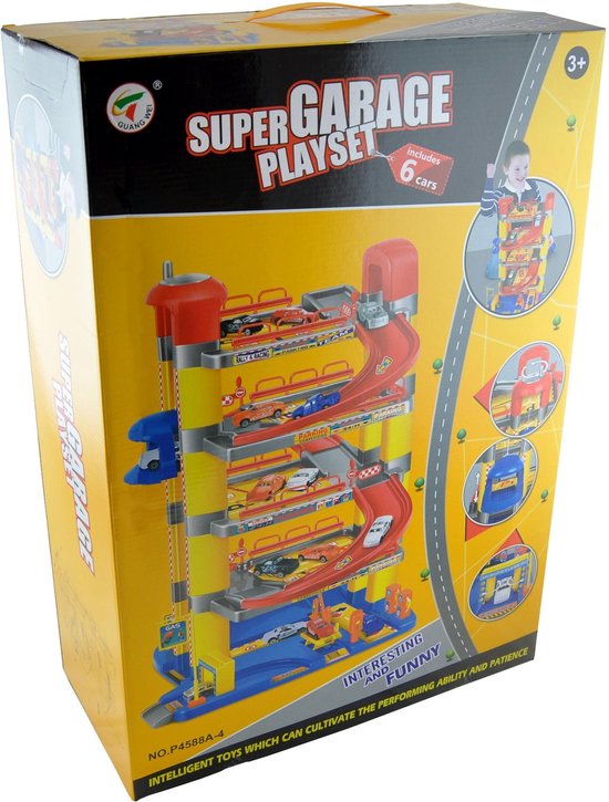 Super Garage Speelset - Inclusief 6 Autootjes - Braet