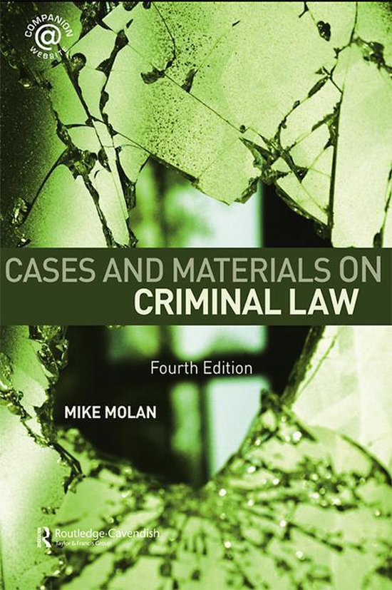 Cases & Materials on Criminal Law - cover