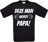 Deze man wordt papa t-shirt maat XXL zwart