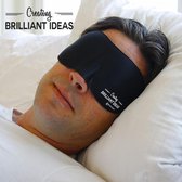 COMFORT SLEEP - 3D premium slaapmasker voor mannen en vrouwen met innovatieve, zachte vorm voor goede verduistering en vrij bewegen van de ogen. Incl. oordoppen en opberg etui - zwart - Creating Brilliant Ideas