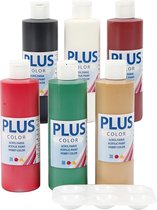 Plus Color Craft Paint - Peinture - Lot de 6x250 ml - Couleurs de Noël