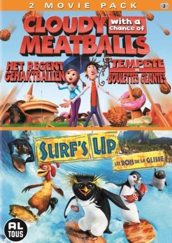 Cover van de film 'Cloudy With A Chance Of Meatballs/Surfs Up'