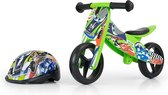 JAKE fiets 2 in 1 driewieler en loopfiets, kindervoertuig met schuimbanden, Model: Jake Green Cars