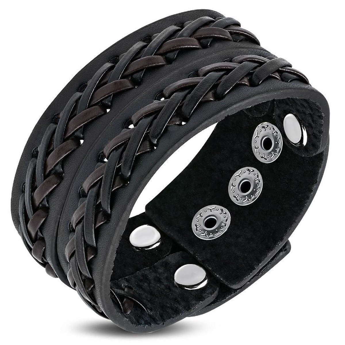 Amanto Armband Aitor - Leer - 37mm - 20-22cm