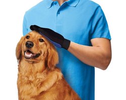 Vacht verzorgingsborstel voor huisdieren - Roze - LimitedDeals - Voor Honden Katten Konijnen Paarden - Tevens massage handschoen voor dieren! - Goed voor de verzorging van de vacht