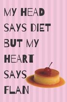 Diet Flan Blank Lined Notebook Journal