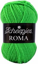 Scheepjes Roma 1661 neon groen PAK MET 10 BOLLEN a 50 GRAM. KL.NUM. 3666.