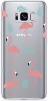 Galaxy S8 Hoesje Flamingo Pattern