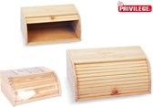 Boîte à pain en bois Privilege avec volet roulant - 40 x 25,5 x 18 cm