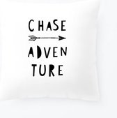 Kussenhoes Zwart Wit Chase Adventure| Kinderkamer| 45 x 45 cm