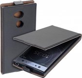 MP case zwart eco lederen flip case Sony Xperia XA2 Ultra flip case hoesje