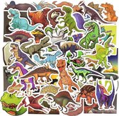 50x stickers dinosaurus - Mix voor raam, muur, telefoon, laptop etc