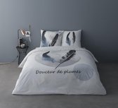 Luxe Katoen Percale Dekbedovertrek Lits-Jumeaux 240 x 220cm Vigile