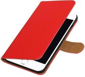 Mobieletelefoonhoesje.nl - iPhone 7 Plus Hoesje Effen Bookstyle Rood