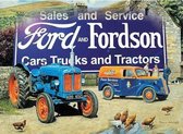 Ford and Fordson 2 Sales and Service Metalen wandbord 30x40 cm