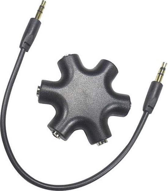 Audio splitter, Hoofdtelefoon splitter, koptelefoon splitter, 3.5mm, zwart  | bol.com