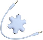 Audio splitteAudio splitter - koptelefoon splitter - aux splitter - Muziek delen - 3.5mm - Wit