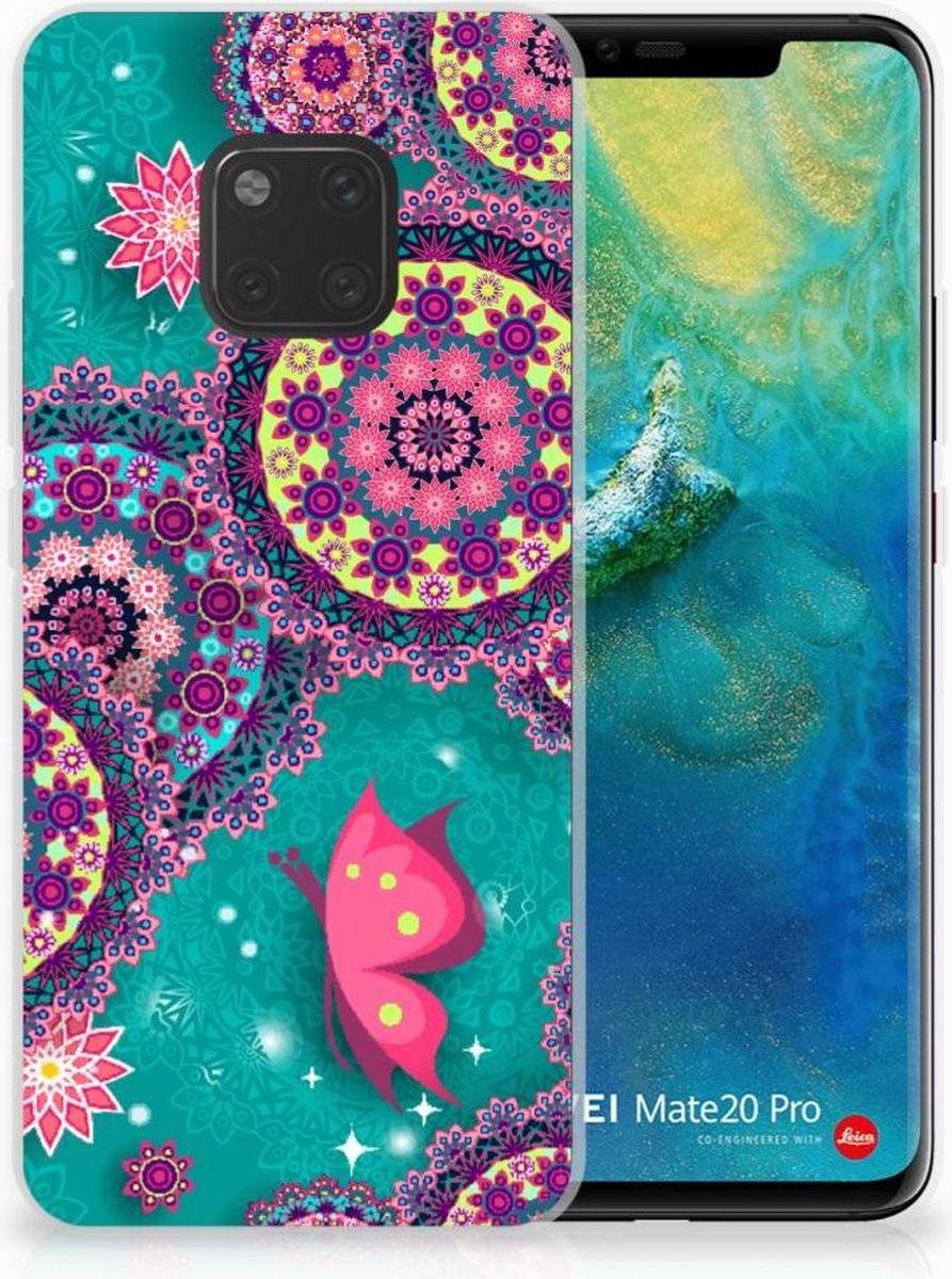 Huawei Mate 20 Pro Hoesje maken Cirkels en Vlinders