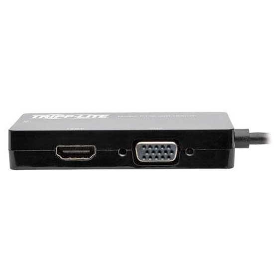 Tripp-Lite P136-06N-HDV-4K DisplayPort 1.2 to VGA/DVI/HDMI All-in-One Converter Adapter, 4K x 2K HDMI @ 24/30 Hz TrippLite - Tripp Lite