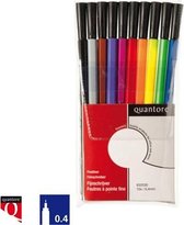 Fineliner Quantore rond 0.4mm assorti blister à 10 stuks