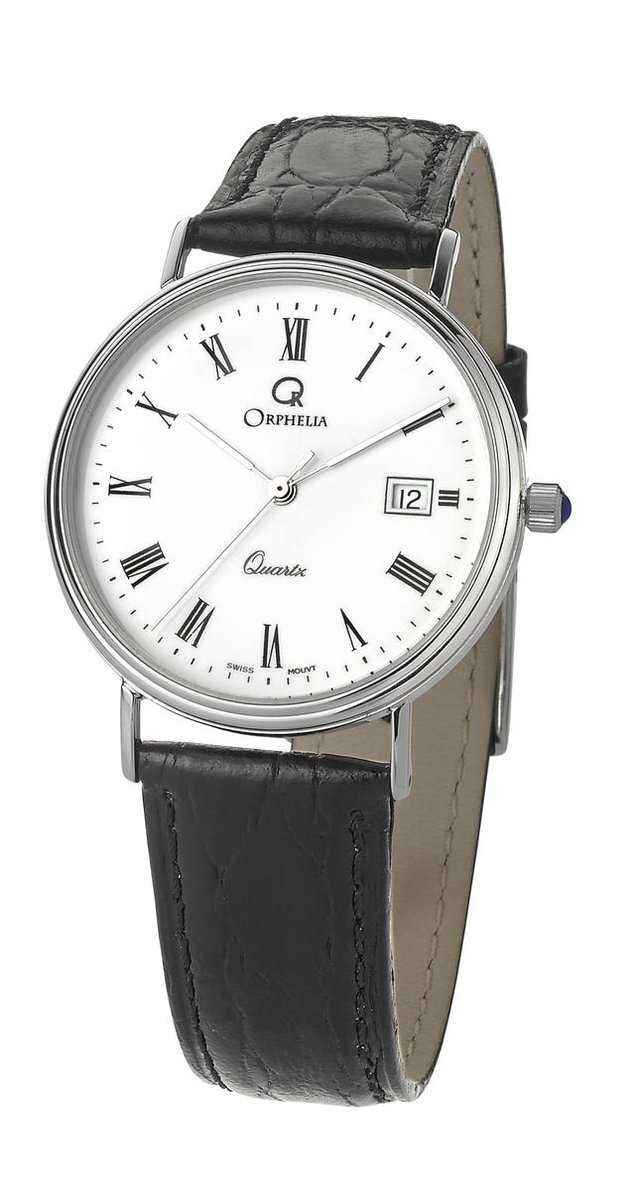 Orphelia MON-7082-1 Horloge - Leer - Zwart - Ø 34 mm