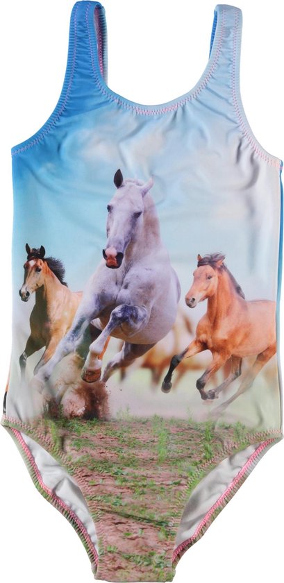 Verspreiding Aanpassingsvermogen klein Claesen's Meisjes Badpak - Horse Photo Print - Maat 128-134 | bol.com