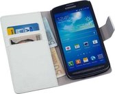HC Bookcase Flip Wallet case Telefoonhoesje - Samsung Galaxy S4 Active Wit