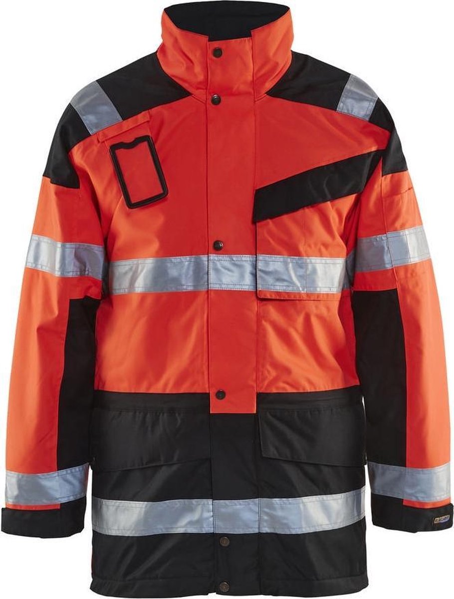 Blåkläder 4426-1997 Parka (Uitneembare voering) High Vis Rood/Zwart maat XXXL