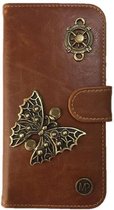 MP Case Mystiek design Bruin Hoesje voor Motorola Moto G5 Vlinder Bedel