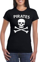 Piraten verkleed shirt zwart dames M