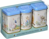 New English Teas Beatrix Potter Gift Pack 3 x Mini Tin 70 gr. Loose Tea English Afternoon - English  Breakfast - Earl Grey (BP09)