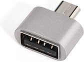 Micro USB 2.0 naar USB OTG Adapter - Zilver