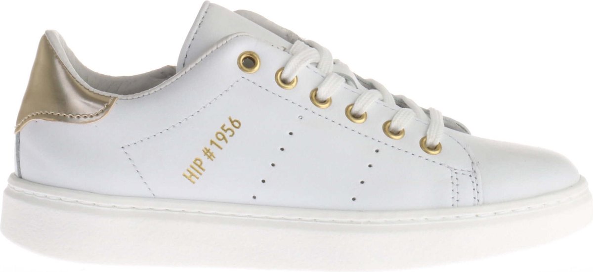 Sneakers wit goud sale